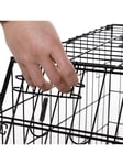 Pawhut Metal Dog Car Crate/Folding Pet Cage For Small Dog With Removable Tray 77 X 47 X 55Cm