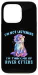 iPhone 13 Pro I'm Not Listening Ocean Animals Funny River Otter Lover Case