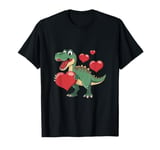 Trex Dino Boys Valentines Day Shirt Dinosaur Valentines Day T-Shirt