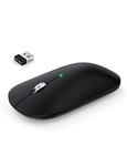 TECKNET Souris sans Fil Rechargeable, 4000 DPI Trois Modes (BT 5.0/3.0+ 2.4G sans Fil), Silencieuse et Ultra Mince Souris Portable Compatible pour MacBook, Windows, Android iOS, Noir