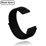 18mm 20mm 22mm Nylonrem för Garmin Vivoactive 3 4 4s Bandklocka Venu 2 2s SQ Forerunner 645 Armband Nylon - Nylon Black 20MM