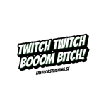 Klistermärken (Text: Twitch BOOM Bitch 8x4,7cm)