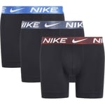 Nike Boxer 3-pk - Sort/ashen Slate/bordeaux, størrelse Small