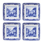 Spode - Blue Italian tallerken firkantet 7,5 cm 4 stk blå/hvit