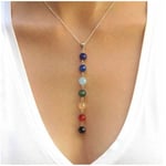 Vackert Chakra *NYHET halsband silver