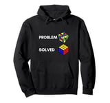 Speed Cubing Master Rubiks Cube Colorful Rubix 80s Vintage Pullover Hoodie