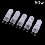 5 st Frosted Halogen G9 Dimbar Glödlampa 220v  20/40/60w Halogenljus G9 DB 60W-10PCS