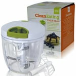 Clean Eating Pull Cord Manual Vegetable Food Chopper Processor Slicer Cutter