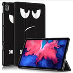 Lenovo Tab P11 / Tab P11 Plus - Tri-Fold läderfodral - tryckt design - Angry face