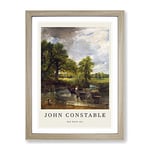 The Hay Wain By John Constable Exhibition Museum Painting Framed Wall Art Print, Ready to Hang Picture for Living Room Bedroom Home Office Décor, Oak A4 (34 x 25 cm)