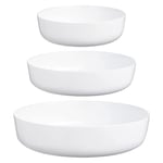 Luminarc - Set de 3 Plats à Servir Smart Cuisine Diwali - Plats en Verre Innovant - Léger et Extra-Résistant - Nettoyage Facile - Passe au Four jusqu'à 250°C - Made in France