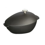 Staub Ovaali Simpukka Pata Valurauta 25 cm, Musta 40509-494-0