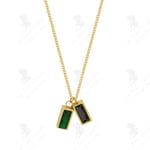 LCC® Emerald zirkon hänge halsband titan stål 18k guldpläterade smycken nisch design känsla av ljus lyx dam semester gåva