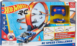 Challenge Speed Track Hot Wheels Car Rodger R/C Radio Control Mattel HXX45