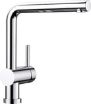 Blanco Linus-F, removable kitchen mixer / pre-window fitting, ideal for placing the sink in front of the window, surface chrome, low pressure, 1 piece, 514277