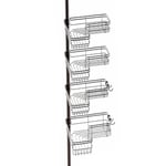 Zenna Home Étagère de douche avec barre de tension, 4 étagères d'angle réglables, 152,4 à 244,3 cm, bronze
