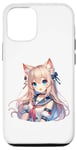 Coque pour iPhone 12/12 Pro Costume de marin mignon chat fille