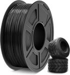 Filament TPU pour imprimante 3D 1.75mm, Filament TPU 95A haute vitesse, 1KG Filament 3D flexible pour une impression rapide, précision dimensionnelle +/- 0.03mm. (TPU Noir)