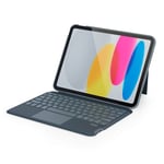 iPad 10.2" (2021 / 2020 / 2019) Epico Keyboard Fodral - Engelsk Layout - Grå