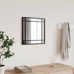 Miroir mural noir 40x40 cm carr� fer