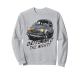 Vintage Skeleton Car Drive Into The Night Spooky Halloween Sweatshirt