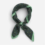 Neck Scarf Silk - Green Flower