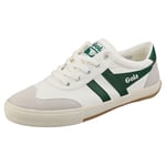 Gola Badminton Mens Off White Green Casual Trainers - 8 UK