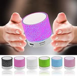 Bluetooth Speaker LED Portable Mini Wireless Speaker Player USB Radio FM Mp3 Music Sound Colum for PC Mobile Phone (Black)