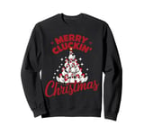 Merry Cluckin' Christmas Funny Chicken Lovers Farm Xmas Sweatshirt