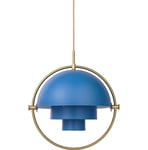 GUBI Multi-Lite Taklampa nordic blue/brass