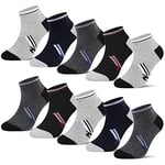 L&K Lot de 10 chaussettes basses Socquettes homme multicolore coton 2335 39-42