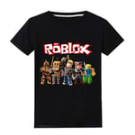 Roblox Tryckt Barn Pojkar Kortärmad T-shirt Sommar T-shirt Rund Hals Topp - WELLNGS Black 9-10Years