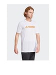 adidas Terrex Men's Mountain Logo Tech Tee - White, White, Size 2Xl, Men