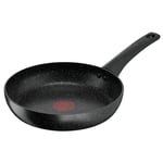 Tefal Titanium Stone Frying Pan 24 cm, High-Performance Non-Stick Coating, Metal Spatula Safe, All Hobs Including Induction, E1050445