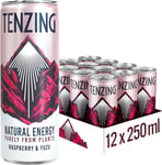 Natural Energy Drink 250ml Raspberry Yuzu Vegan Gluten Free - Pack of 12