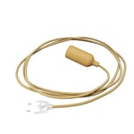 creative cables - Snake Lampe en silicone avec interrupteur et fiche - Sans ampoule, Moutarde