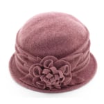 Winter Wool Fisherman Hatut Flowers Vintage Bowler Hat