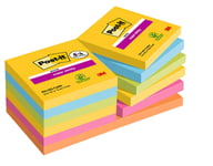 Post-It 7100259227, Torg, Blå, Grön, Orange, Rosa, Gul, Papper, 76 Mm, 76 Mm, 90 Ark