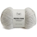 Socki Fine 100 g Light Grey Melange A049 Adlibris