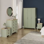 GFW Lancaster 4 Piece 3 Door Wardrobe Set - Green