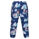 Regatta Childrens Unisex Childrens/Kids Winter Scene Peppa Pig Packaway Waterproof Trousers (Space Blue) - Size 6-7Y