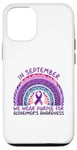 Coque pour iPhone 14 Porter Purple Alzheimer Sensibilisation Démence