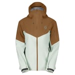 Scott Explorair 3L, skalljakke, Dame, Bread Brown/Fresh Green