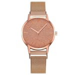 JZDH Women Watches Sleek Minimalist Calendar Stainless Steel Mesh Belt Men’s Quartz Watch Designer Watches Ladies Girls Casual Decorative Watches (Color : D)