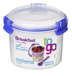 Sistema Breakfast To Go 530ml Storage Container Food Lunch Compact Travel Picnic