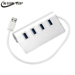 High Speed ??5Gbps 4 ports en alliage d'aluminium USB 3.0 Hub Splitter Portable universel pour Apple iMac Macbook PC Ordinateur portable