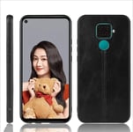 For Huawei Nova 5i Pro/Nouvelle 5z Antichocs Couture Vache Modèle Peau Pc + Pu + Tpu Noir Color : Black