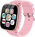 Montre Connectée Enfant - Montre Intelligente Pour Enfants Avec Appel Sos Jeux Pédomètre Caméras Musique Torche Reveil - Smartwatch Téléphone Enfants De 4 À 12 Ans Fille Garçon (Rose)[X271]