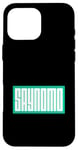 Coque pour iPhone 16 Pro Max Sarcelle Aqua Saynomo (Say No More) Bleu sarcelle Aqua Graphic