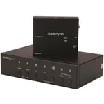 StarTech Multi-Input HDBaseT Extender with Built-in Switch - DisplayPort VGA and HDMI Over CAT5e or CAT6 - Up to 4K - up to 230 ft (STDHVHDBT) -